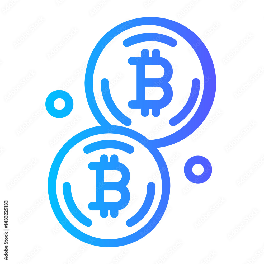 Obraz premium bitcoin gradient icon