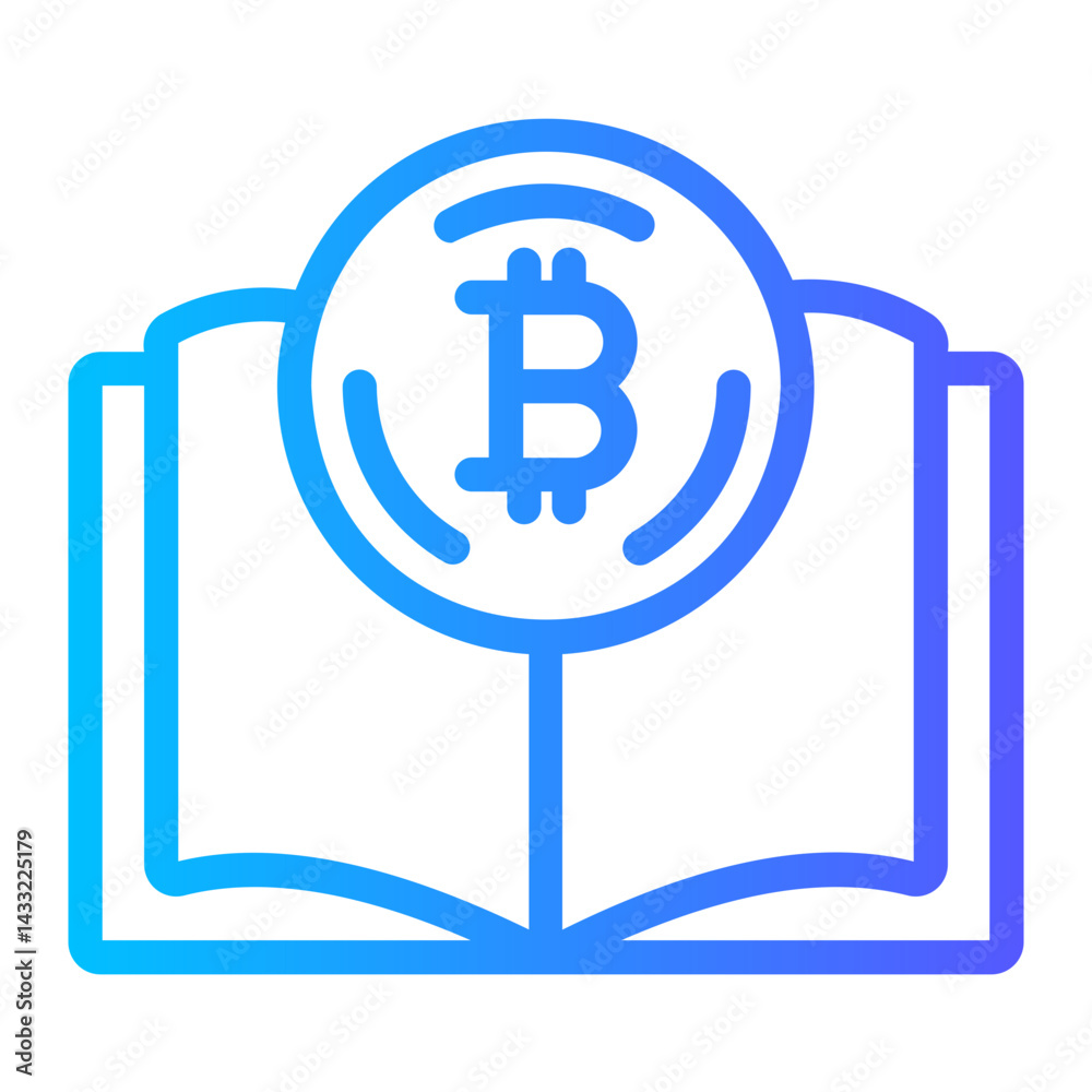 Fototapeta premium book gradient icon