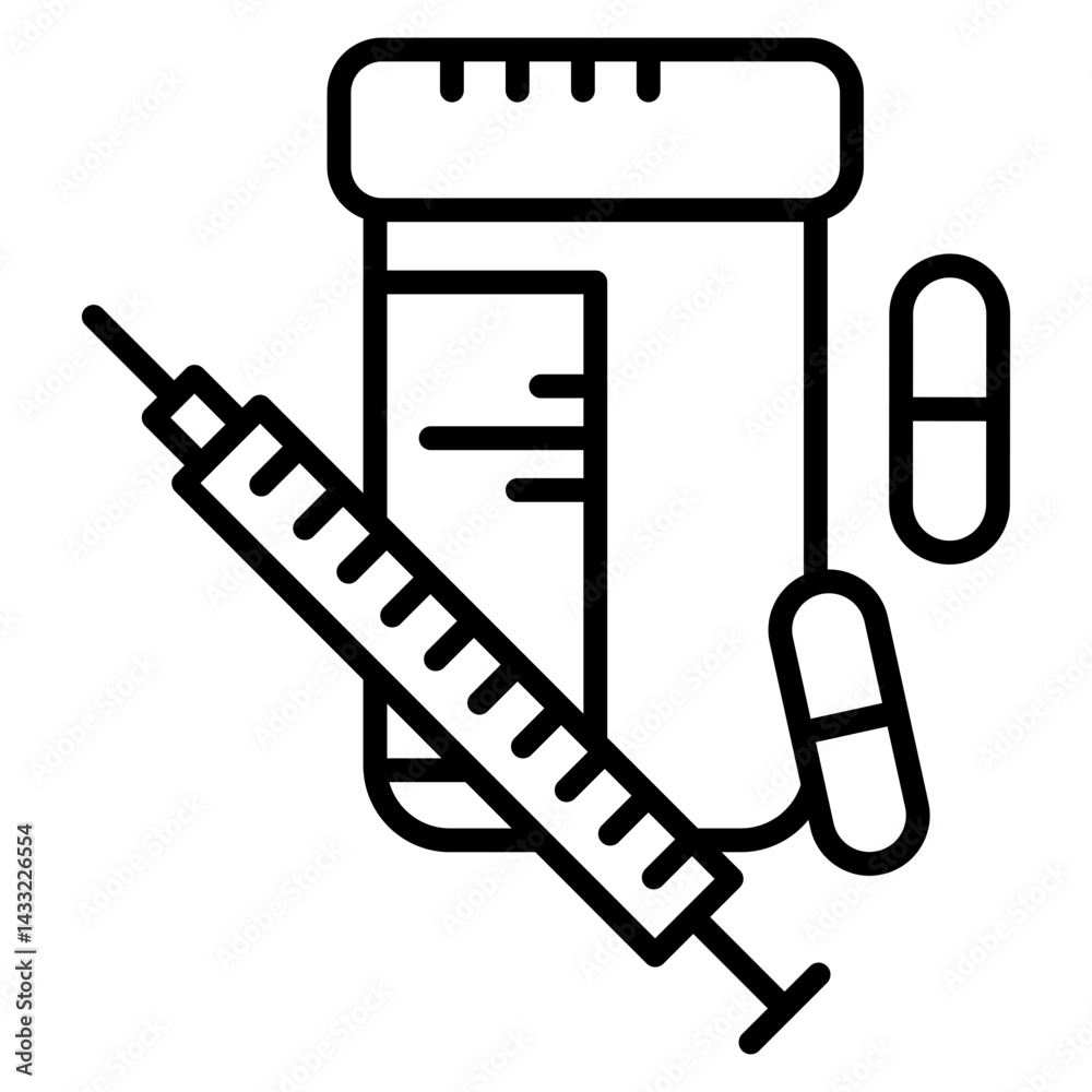 Diabetes Medication Icon Diabetes Medication Icon