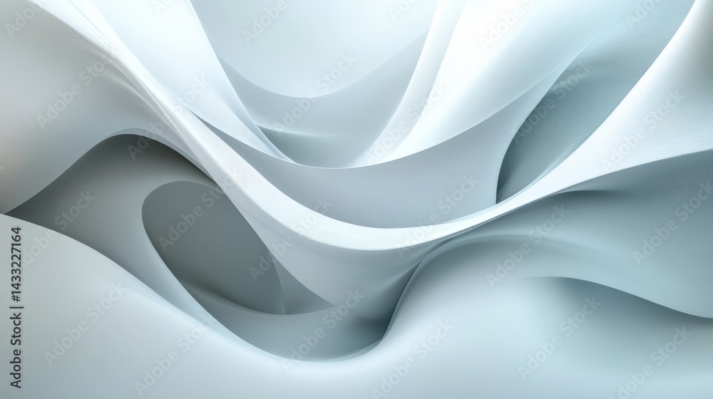 Fototapeta premium Futuristic Wavy Abstract Background in Pastel Color