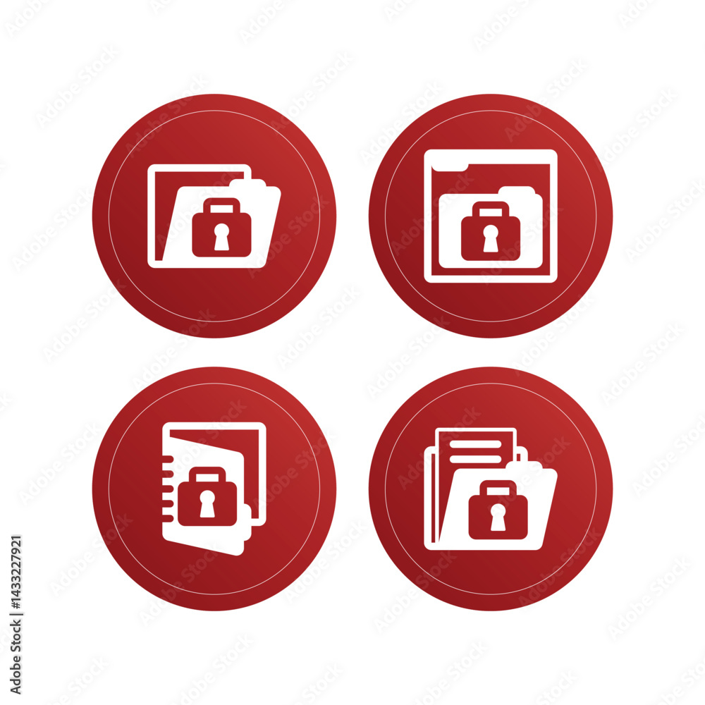 Folders flat line icons set. File, document, folder. Editable Strokes. Folders flat line icons set. File, document, folder. Editable Strokes.