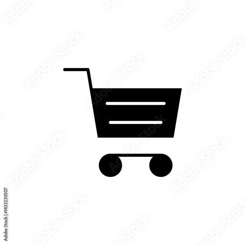 shopping cart, trolley icon vector