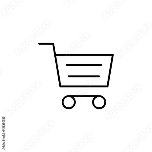 shopping cart, trolley icon vector