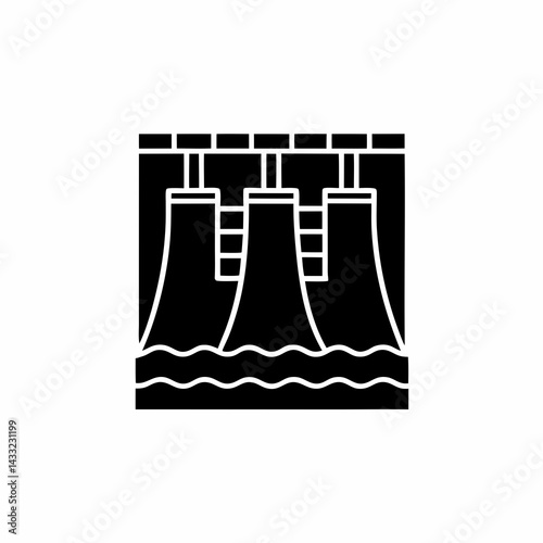 creative details hydroelectric dam icon vector illustration	