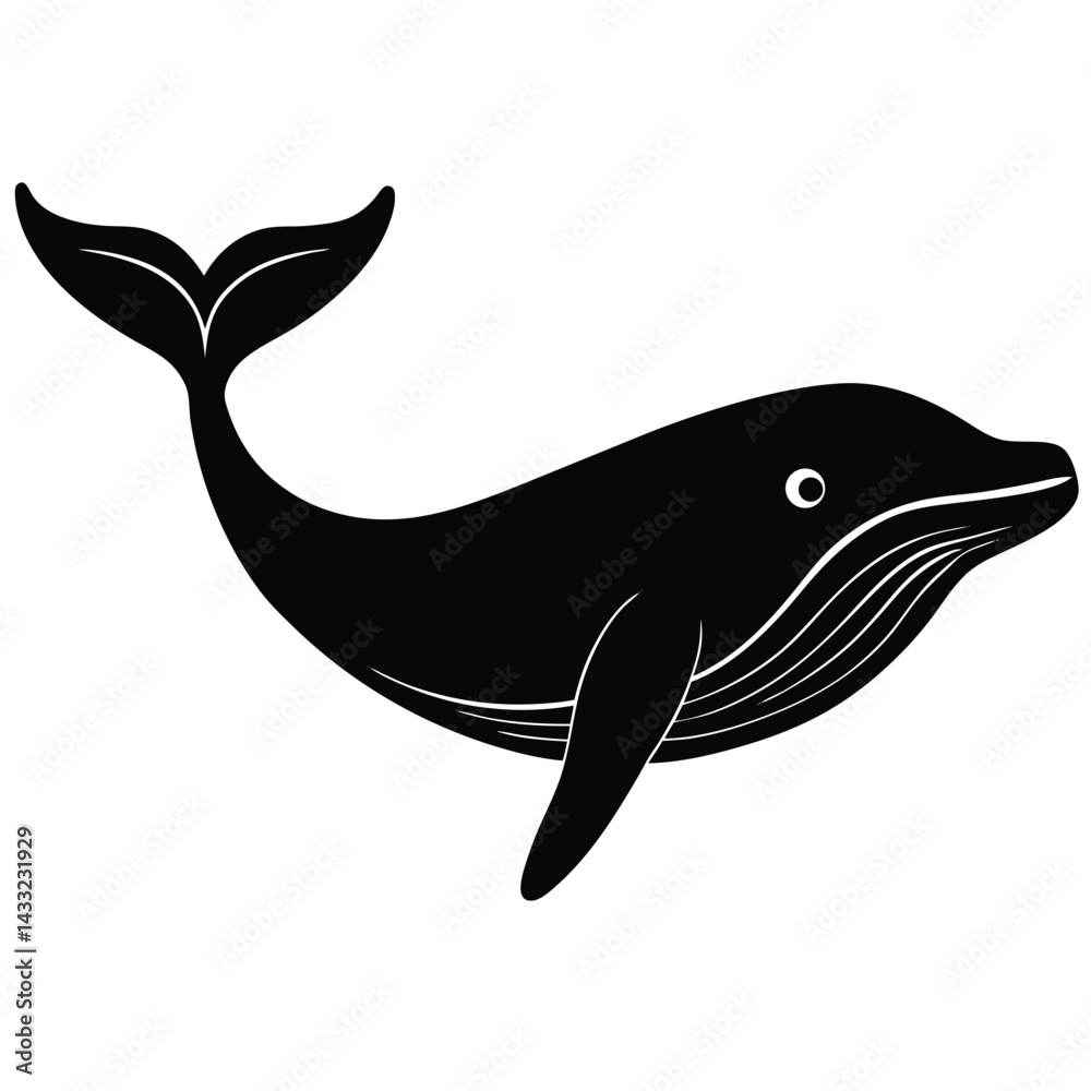 whale vecror sihouette