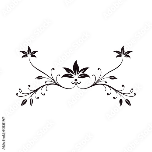 floral border ornaments elegant page dividers set
