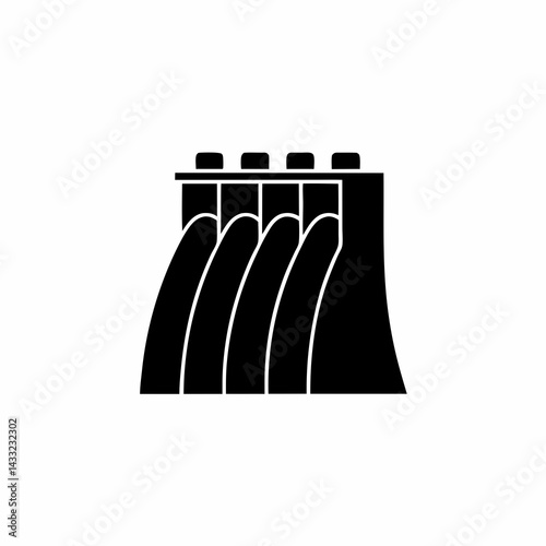 creative details hydroelectric dam icon vector illustration	