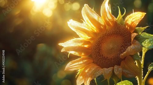 Vibrant sunflower bathed in golden sunlight (1)