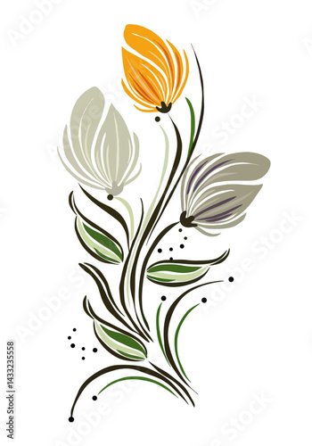 abstract floral design