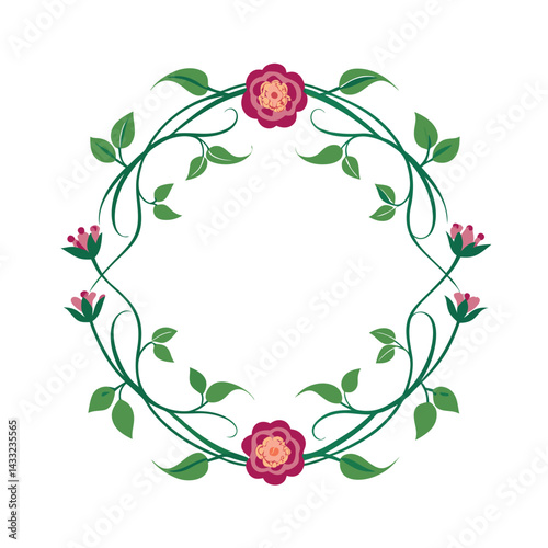 floral border ornaments frame borders with vines