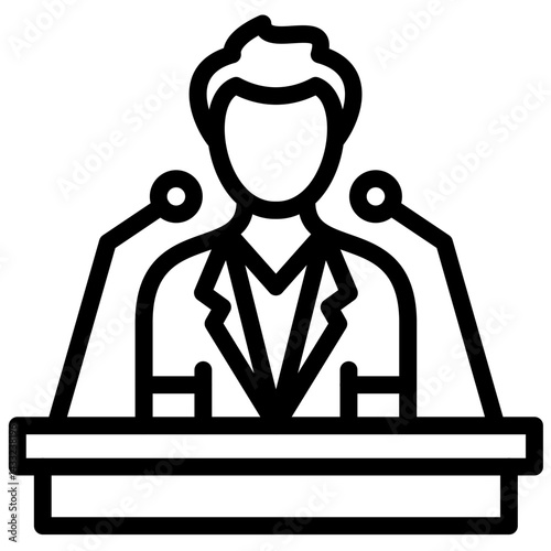 Spokesperson Male Icon