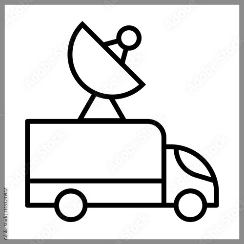 Broadcast Van Icon Design