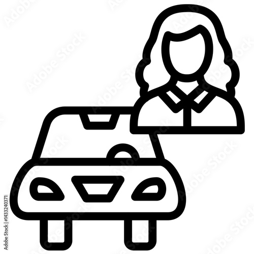 Car Saleswoman Icon