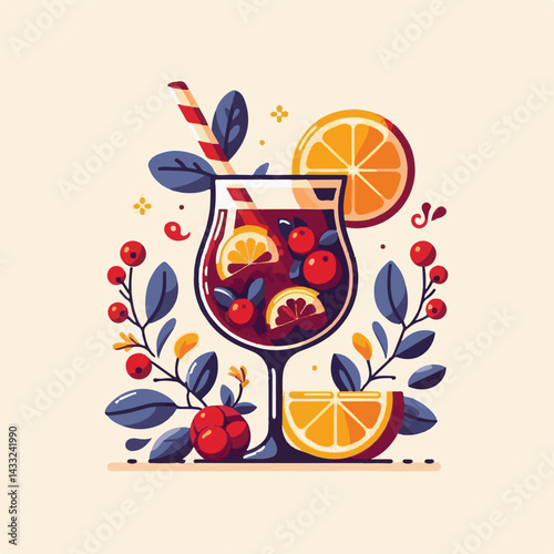 cocktail, beverage, alcohol, glass, sangria, drink, fruit, juice, summer, orange, ice, red, refreshing, wine, fresh, cold, citrus, food, sweet, apple, punch, refreshment, spanish, berry, lemon, mint, 