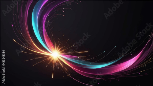 Abstract Magnetic field light effect with sparks