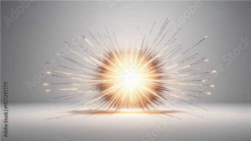 Abstract Magnetic field light effect with sparks