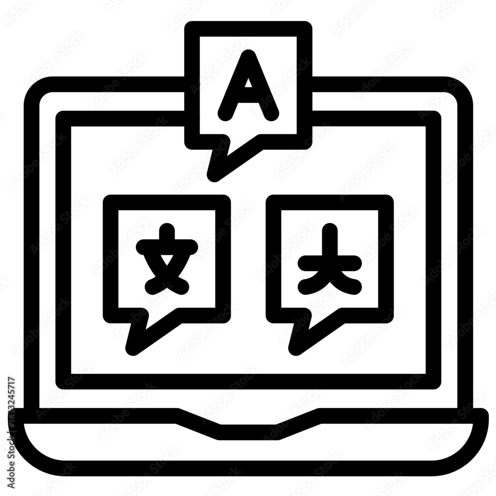 Fototapeta premium Language Learning Icon