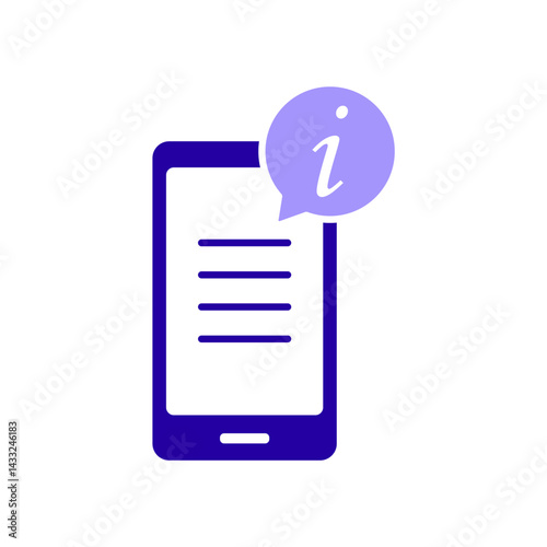Icon a information, isolated against a clean background.