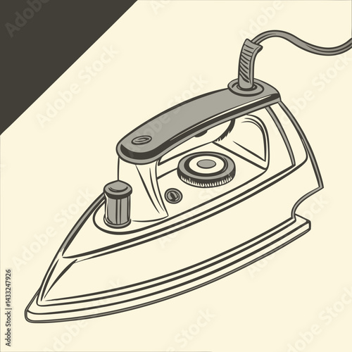 iron on a white background