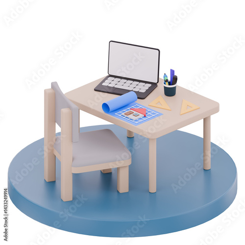 3D Urban Architect Work Desk