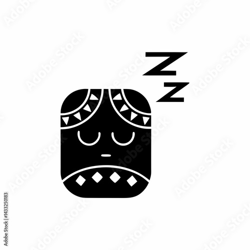 creative details Sleepy zzz icon vector Illustration