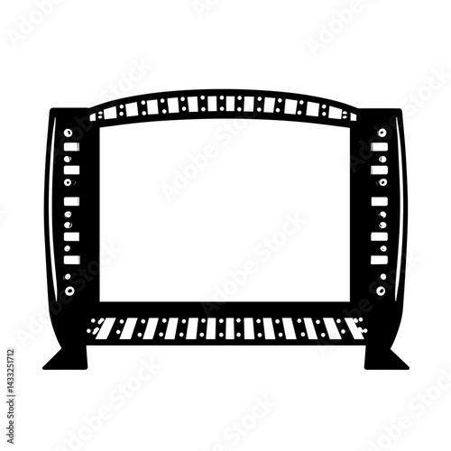 Film frame illustration for cinema, film industry, and creative design projects
