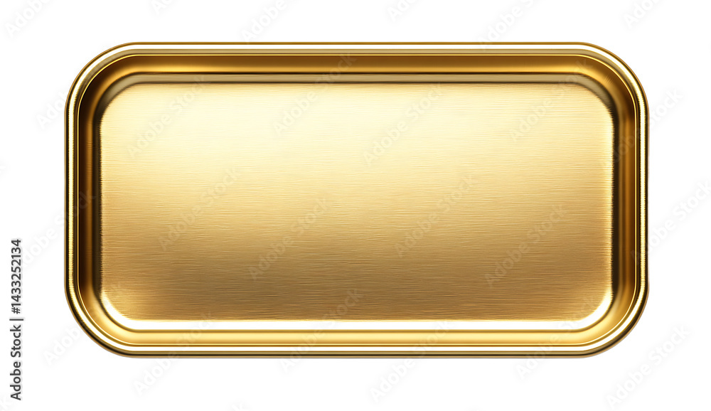 Luxury gold serving tray with a shiny polished surface, isolated on a transparent background
Luxury gold serving tray with a shiny polished surface, isolated on a transparent background