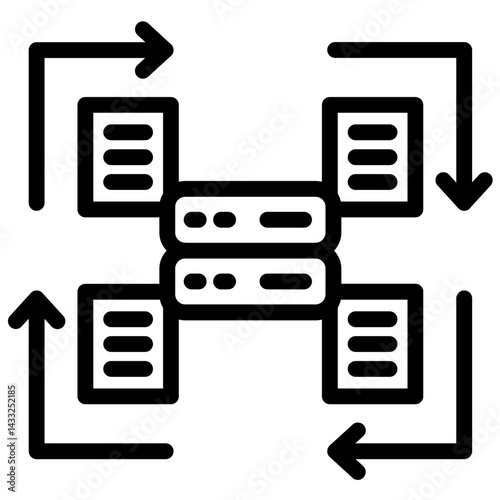 Clockwise Flow Chart Icon