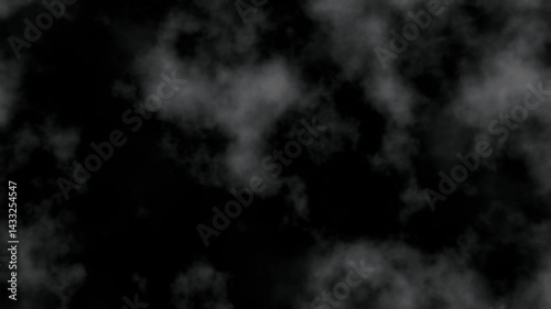 Cloud and Fog Elements Pack – Isolated White Clouds and Realistic Fog on Black Background