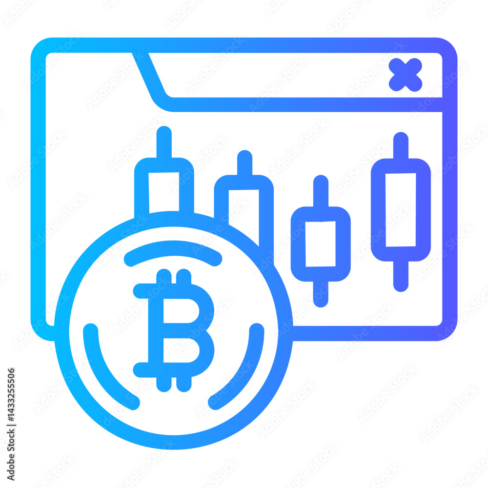 Obraz premium chart gradient icon