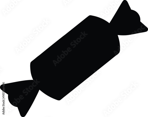 candy icon black silhouette vector illustration on transparent background
