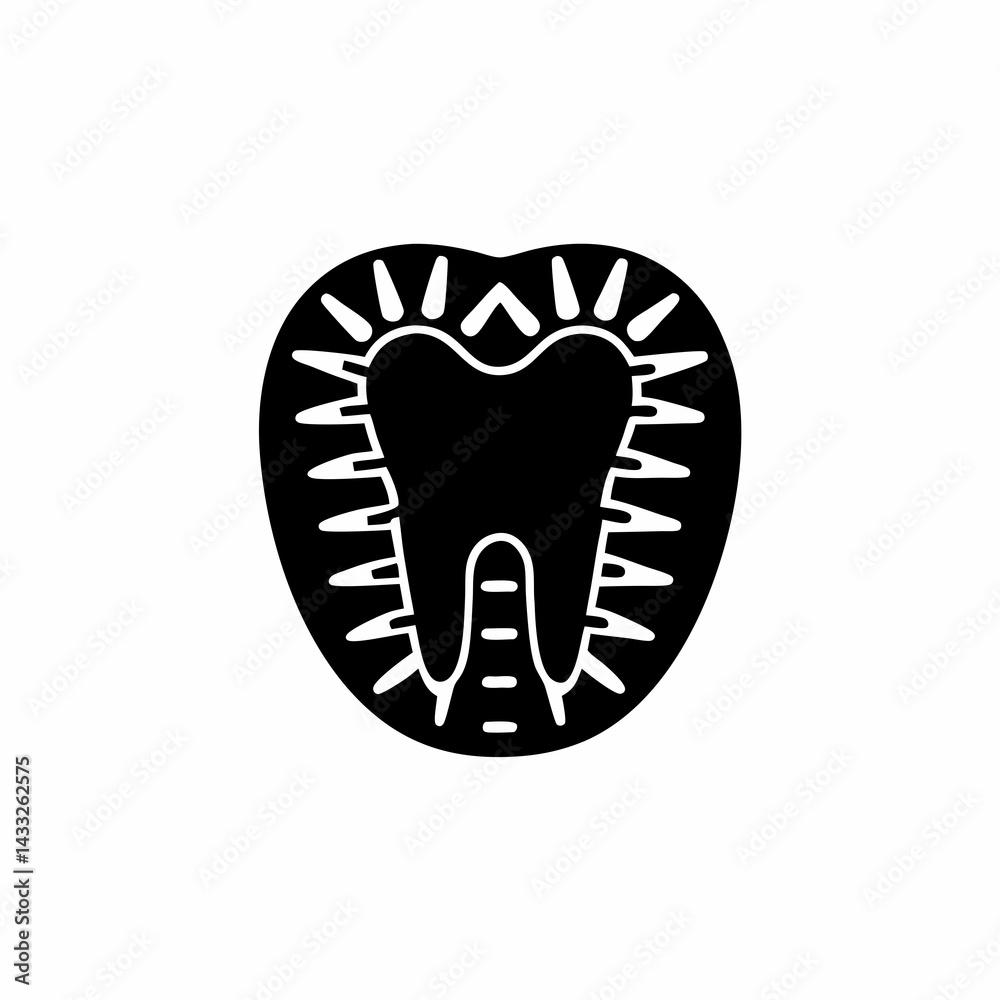 creative details Tooth line icon vector Illustration creative details Tooth line icon vector Illustration