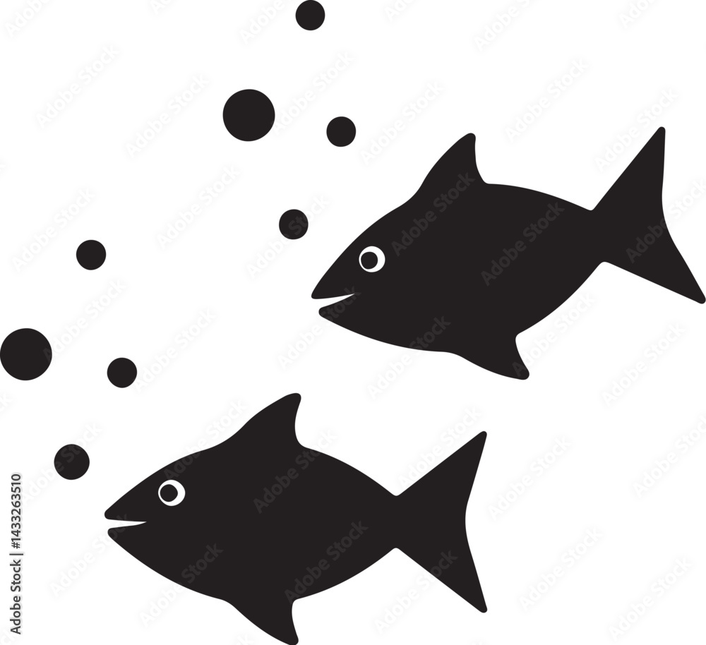 Obraz premium fish simple icon. Vector ICON all icon Viktor