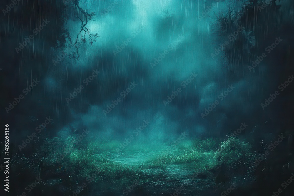 custom made wallpaper toronto digitalMisty rainforest at night