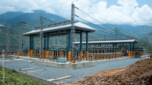 Mountainous Hydroelectric Power Plant