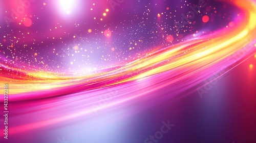 Abstract Vibrant Swirling Lightscape