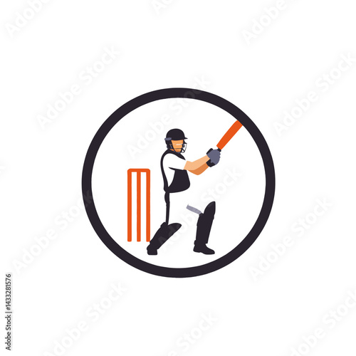 Cricket-Player-Hitting-Ball-Stumps-Vector-Graphic