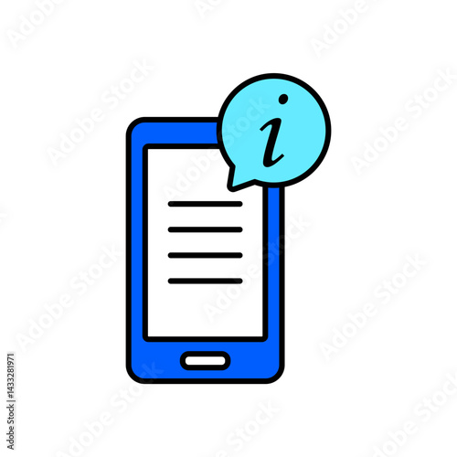 Icon a information, isolated against a clean background.