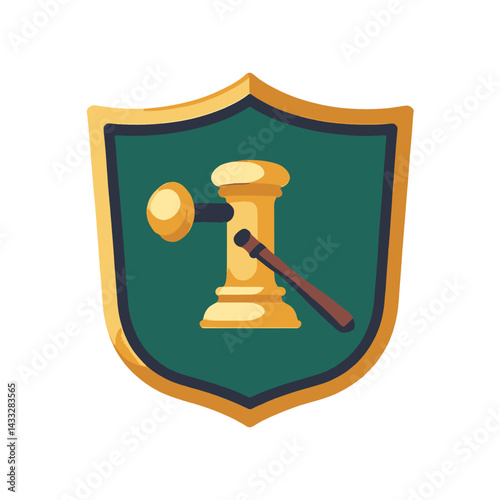Law-and-Justice-Shield_Gavel-and-Block_Court-Symbol