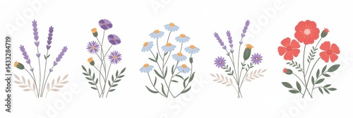 Collection of  decorative floral bouquets