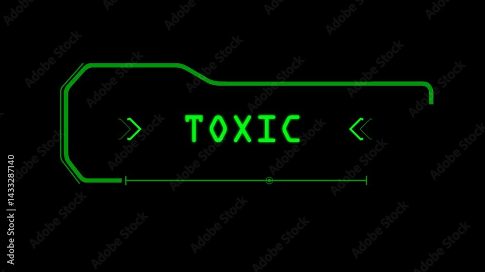Toxic text animation simple element asset visual digital