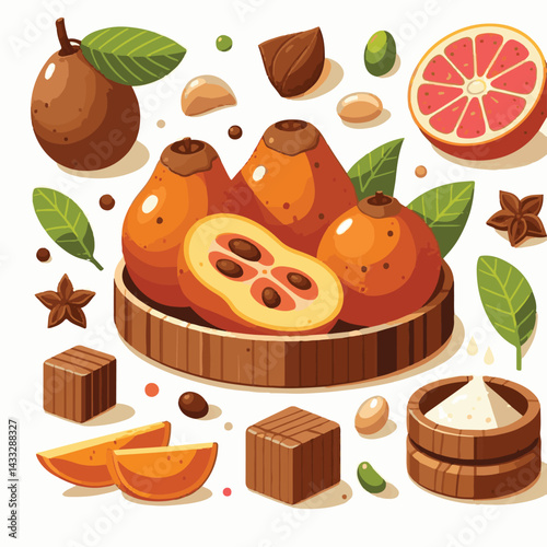 tropical, sapote, food, fresh, fruit, healthy, ripe, background, exotic, white, tasty, nature, delicious, sweet, brown, pouteria, nutrition, organic, raw, vitamin, natural, juicy, diet, green, edible,