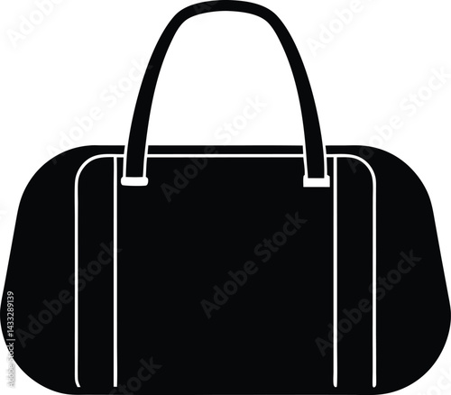 Travel Bag icon black silhouette vector illustration on transparent background
