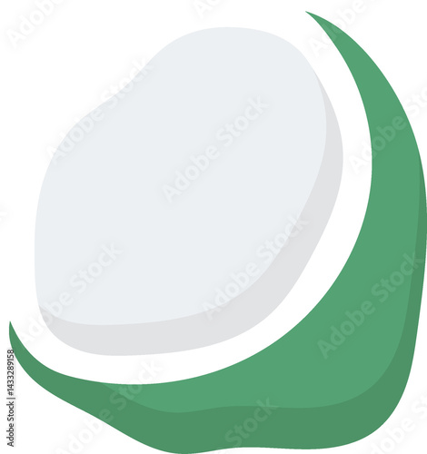 Simple coconut fruit illustration