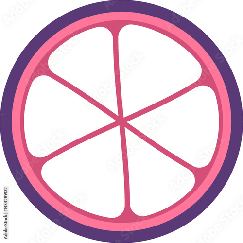 Simple mangosteen fruit illustration