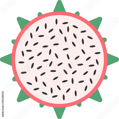 Simple dragon fruit illustration