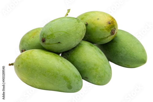 Wallpaper Mural Green mango fruit isolated on transparent background Torontodigital.ca