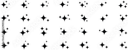 Sparkle star icons. Shine icons. Vector set of different black sparkles icons. Collection of star sparkles symbol. Star icons. Twinkling stars. Sparkles, shining burst. Stars sparkles vector