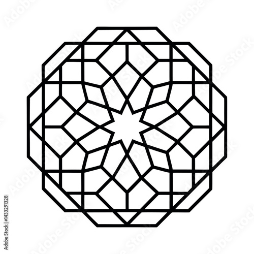 overlapping octagon lattice pattern