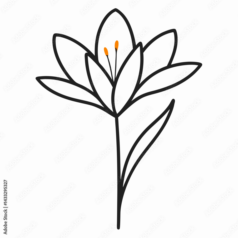 Obraz premium vector illustration of a flower